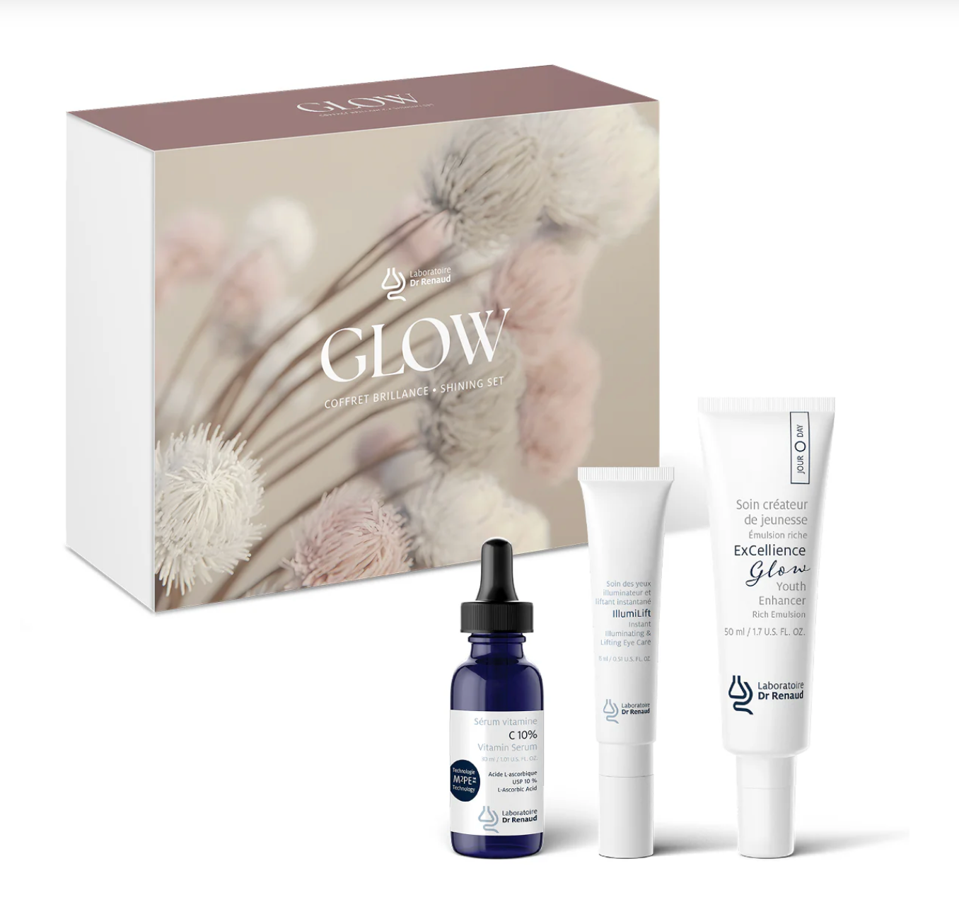 COFFRET GLOW, RITUEL ÉCLAT, LISSANT & REGARD LIFTÉ