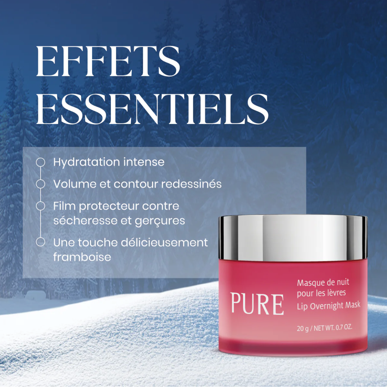 PURE MASQUE DE NUIT POUR LES LÈVRES