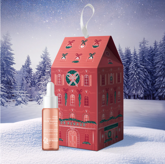 HUILE SOYEUSE - ÉDITION DES FÊTES - HUILE SÈCHE NOURRISSANTE - FORMAT DE VOYAGE